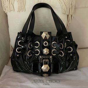Jimmy Choo Patent Leather Ramona Bag (Black)